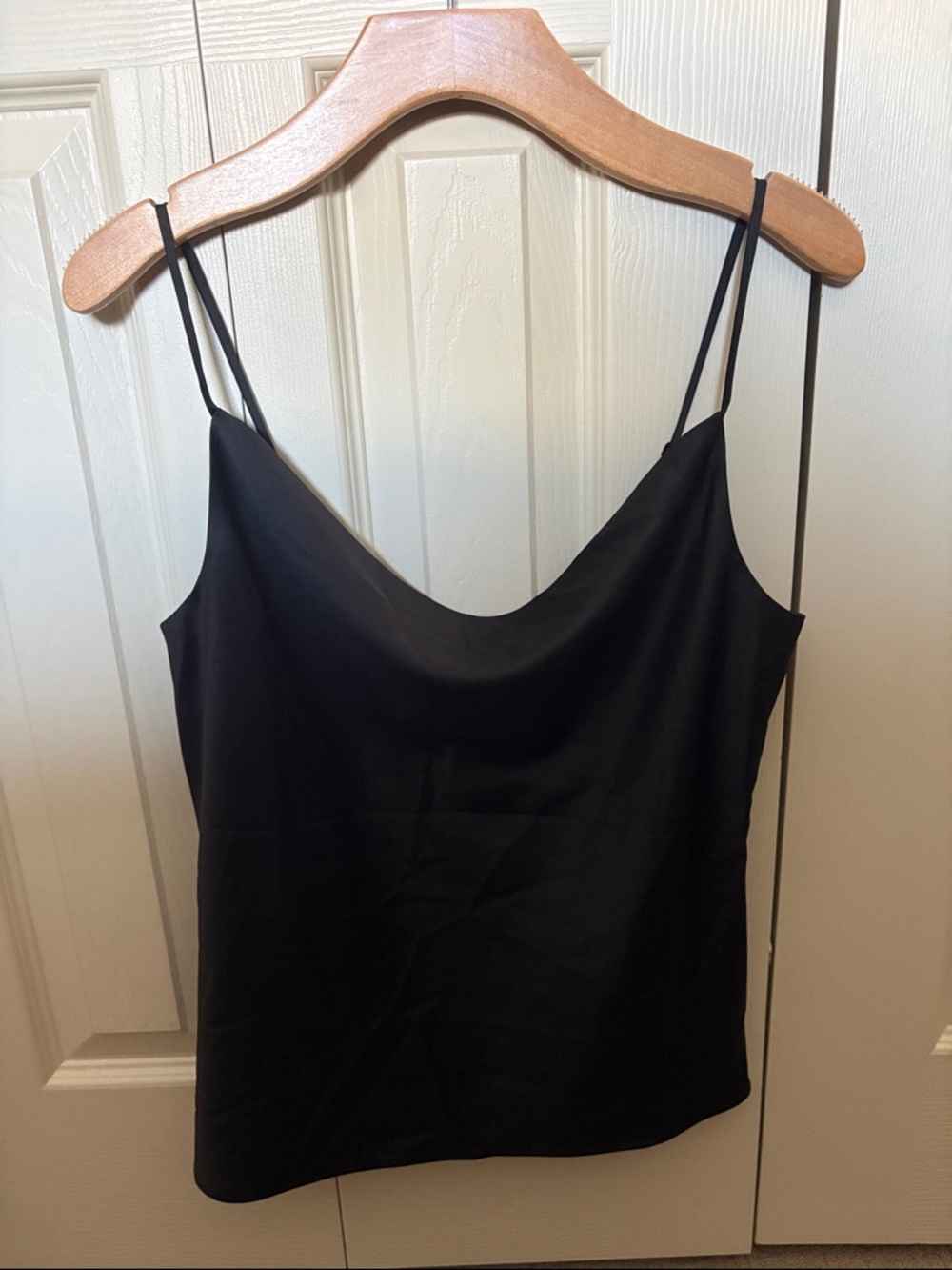 Dynamite Black Cowl Neck Spaghetti Strap Tank Top